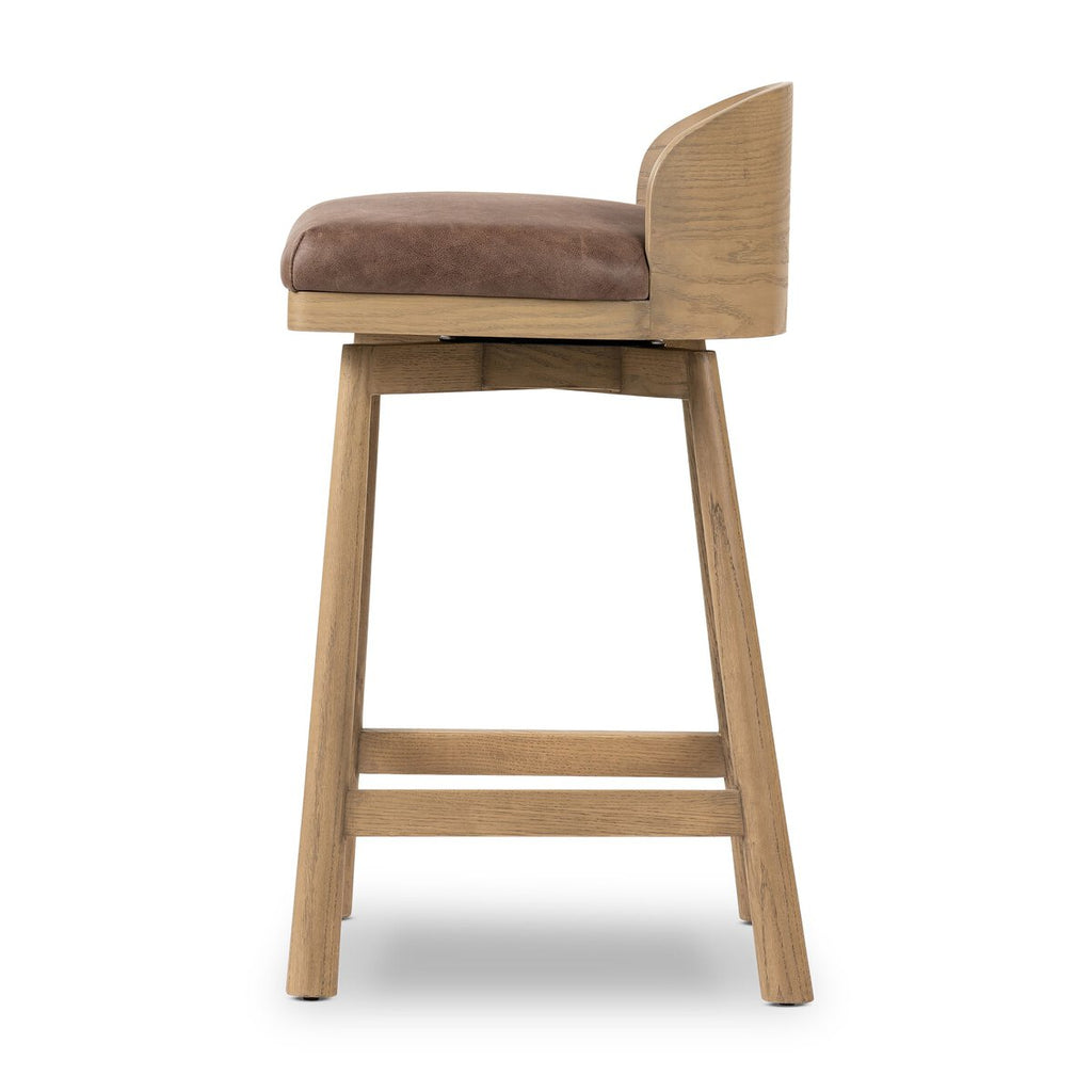 Tabouret de cuisine pivotant en bois flotté