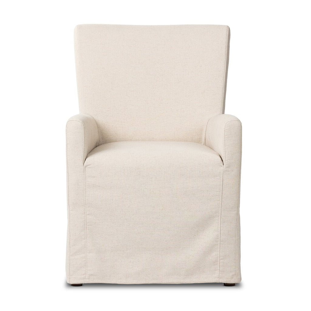 Fauteuil de salle à manger recouvert de tissu Lita