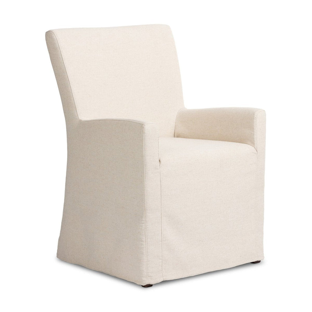 Fauteuil de salle à manger recouvert de tissu Lita