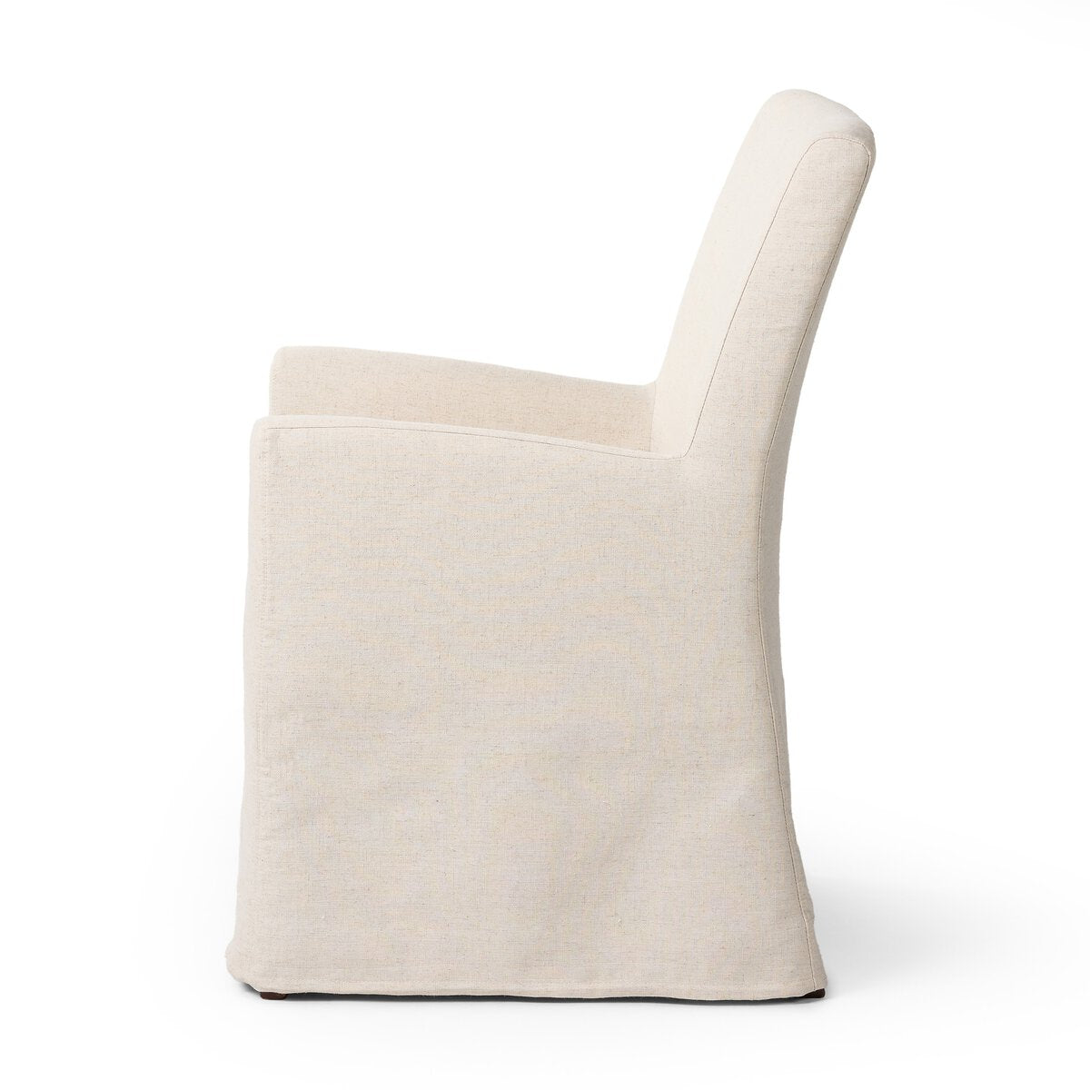 Fauteuil de salle à manger recouvert de tissu Lita