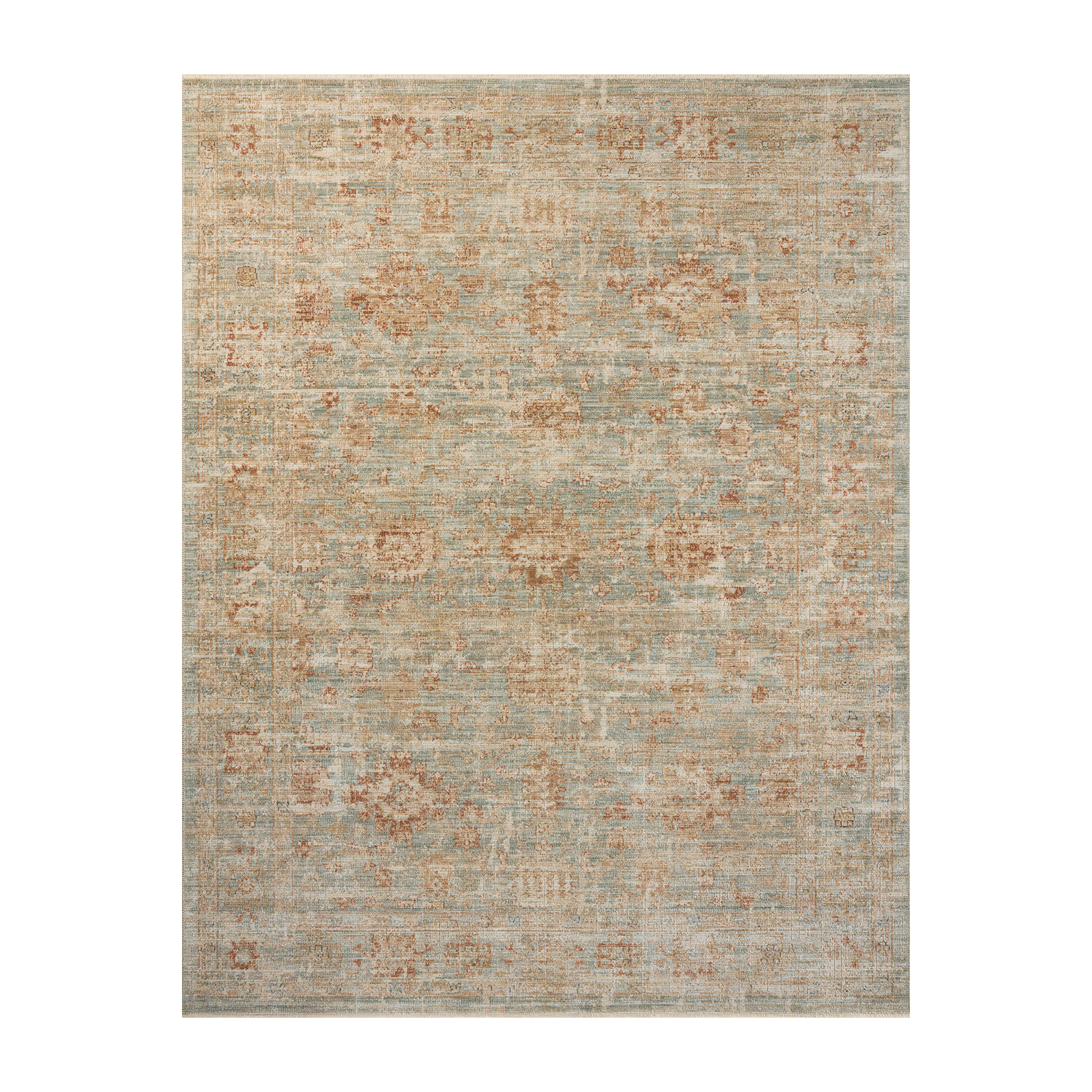 Heritage - Tapis Aqua / Terracotta
