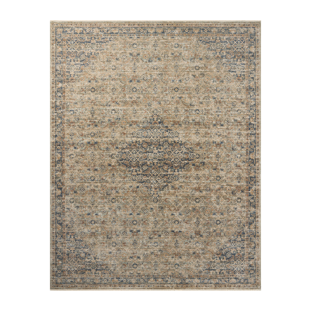 Tapis Heritage - Sauge / Bleu marine