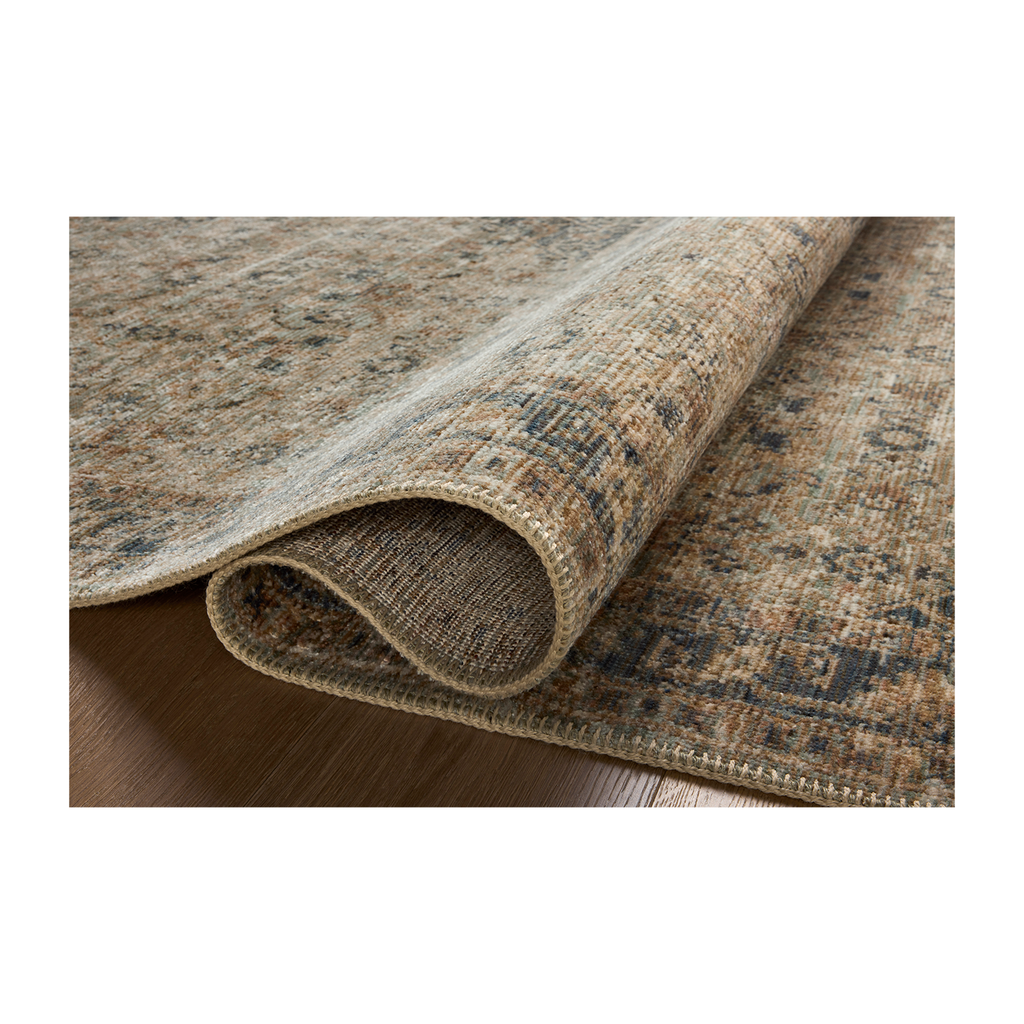Tapis Heritage - Sauge / Bleu marine
