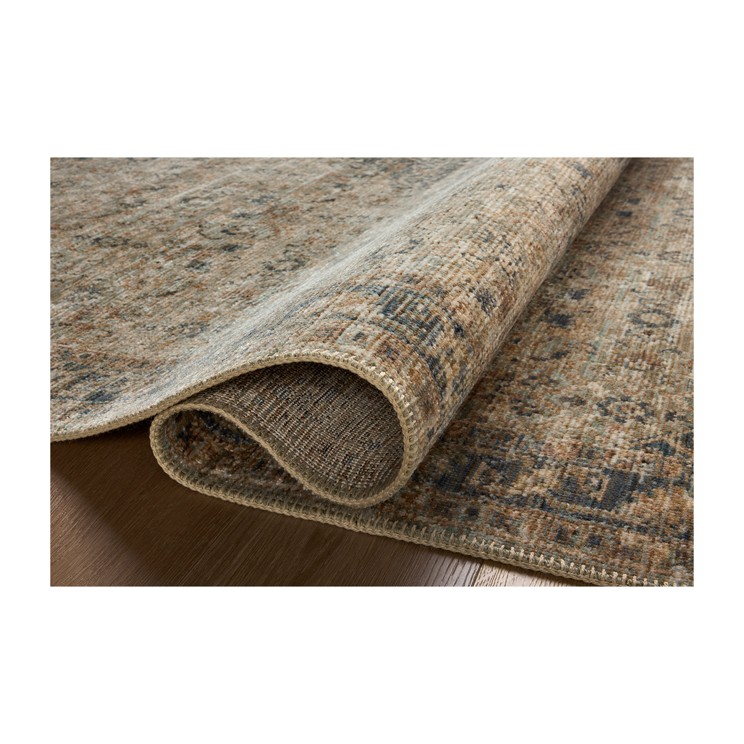 Tapis Heritage - Sauge / Bleu marine