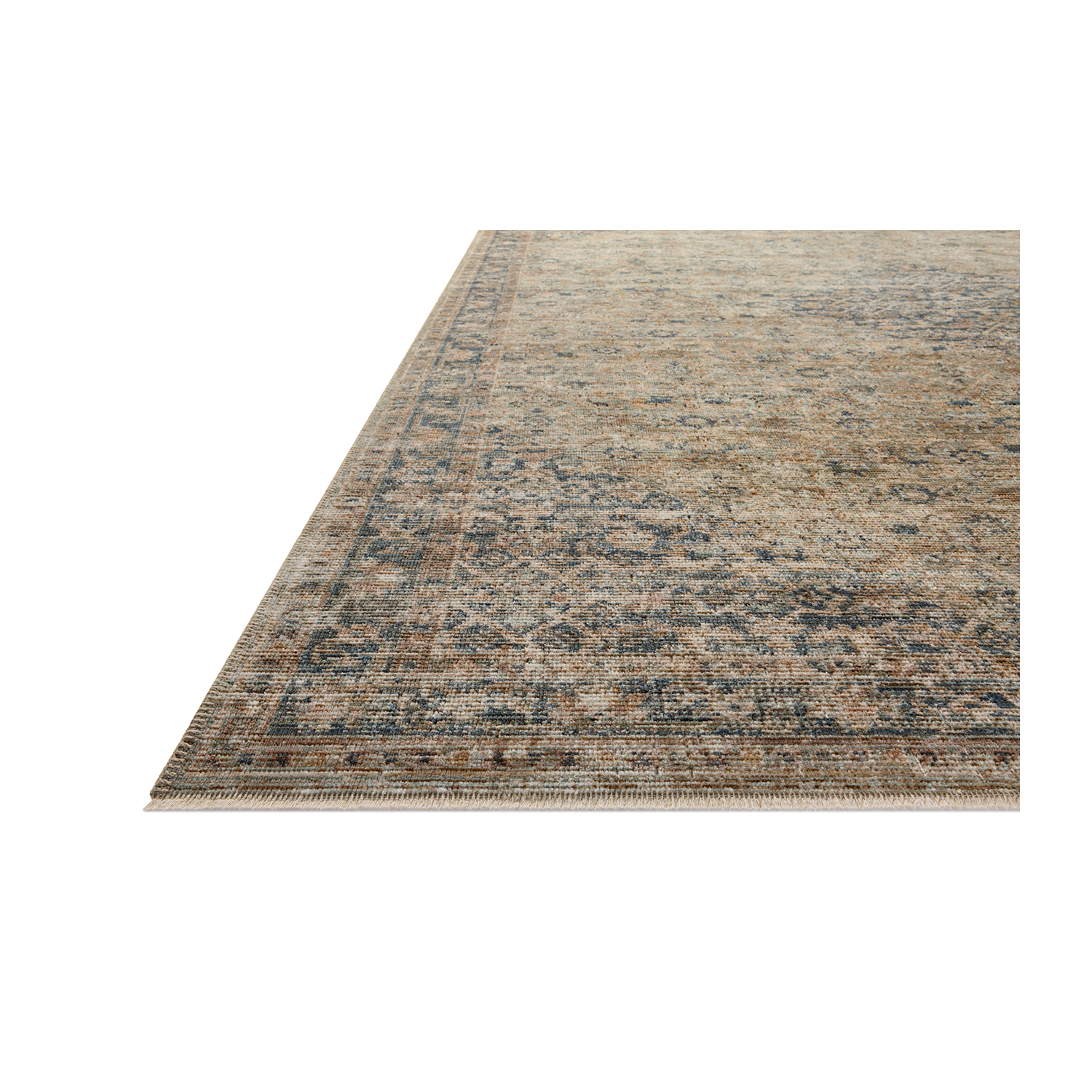 Tapis Heritage - Sauge / Bleu marine