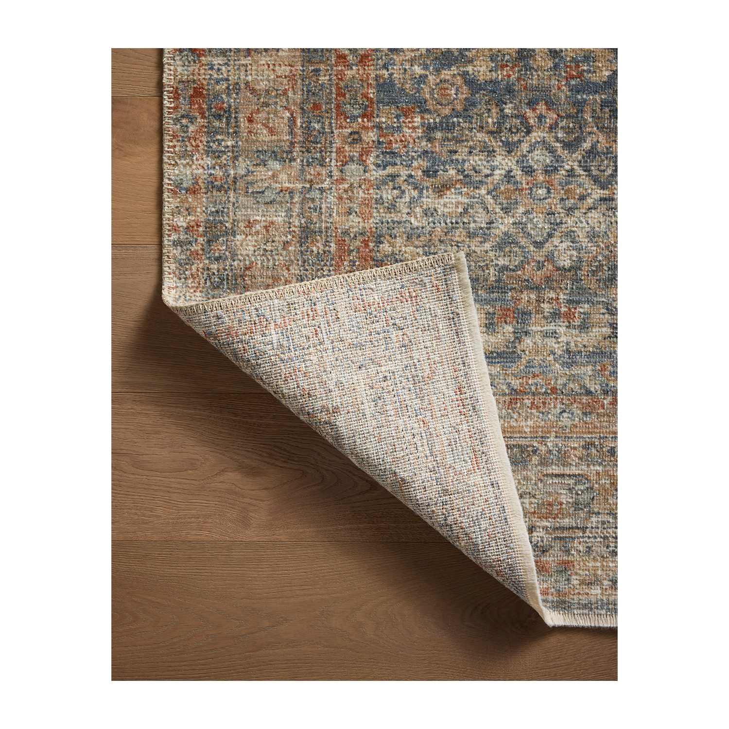 Tapis Heritage - Bleu / Rouille