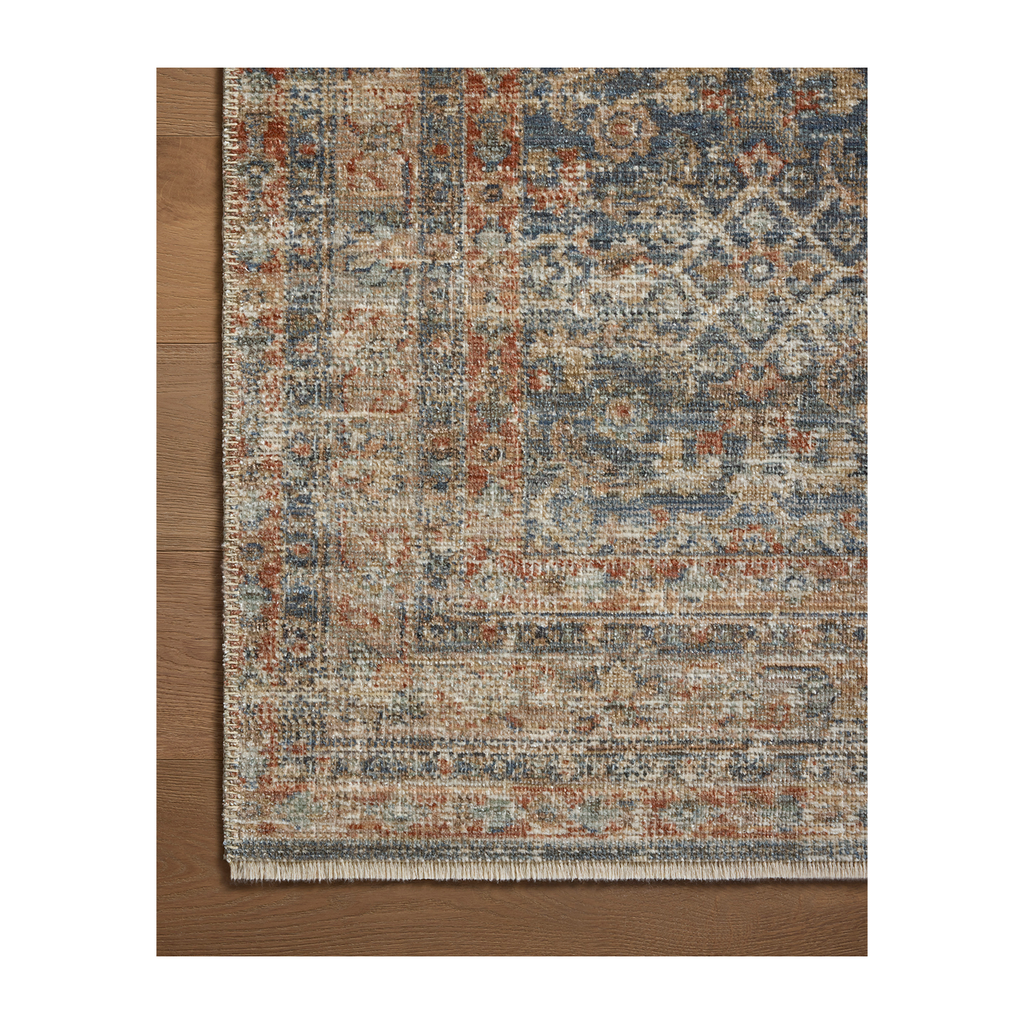 Tapis Heritage - Bleu / Rouille
