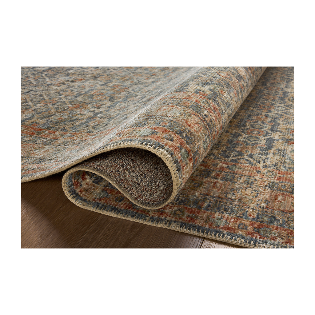 Tapis Heritage - Bleu / Rouille
