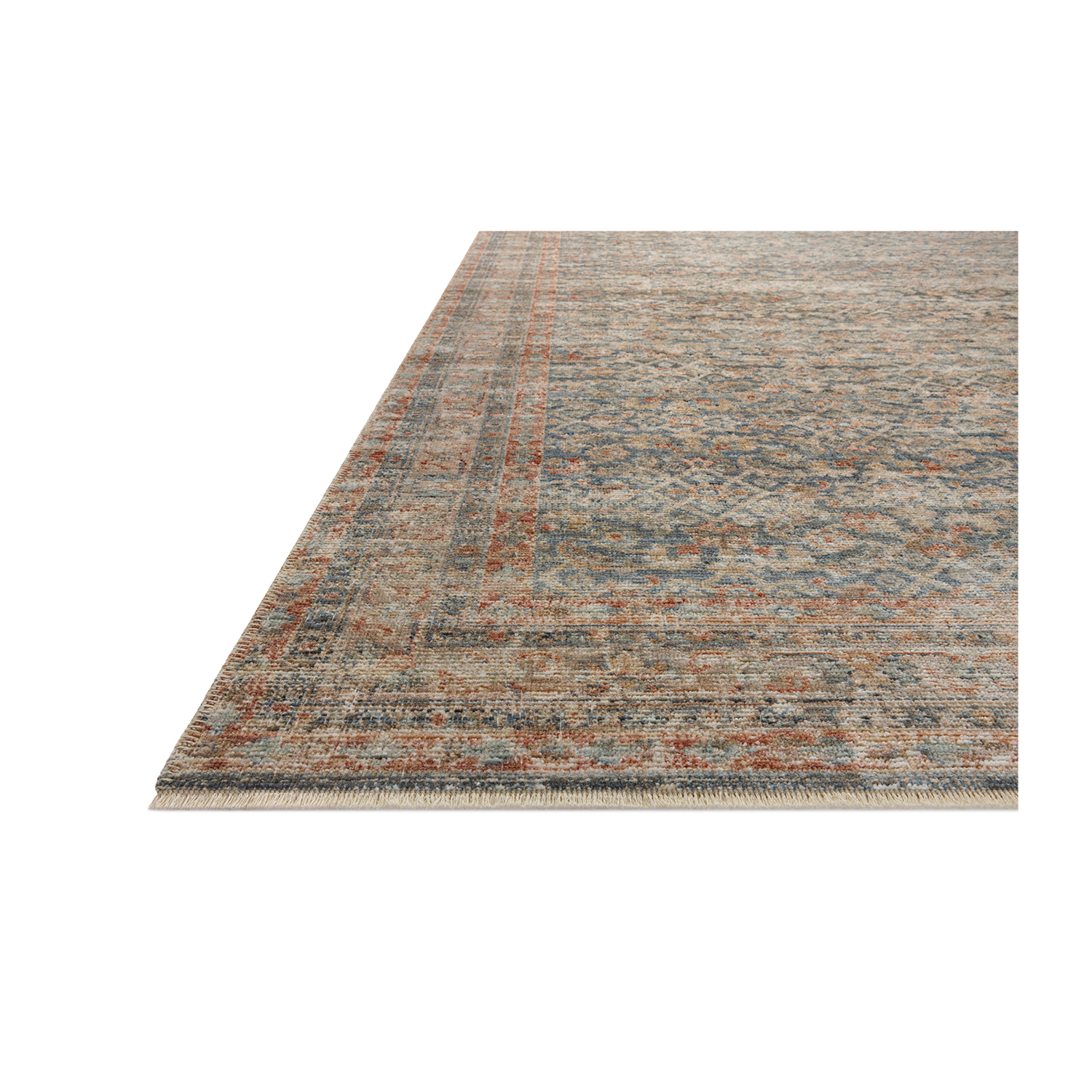 Tapis Heritage - Bleu / Rouille