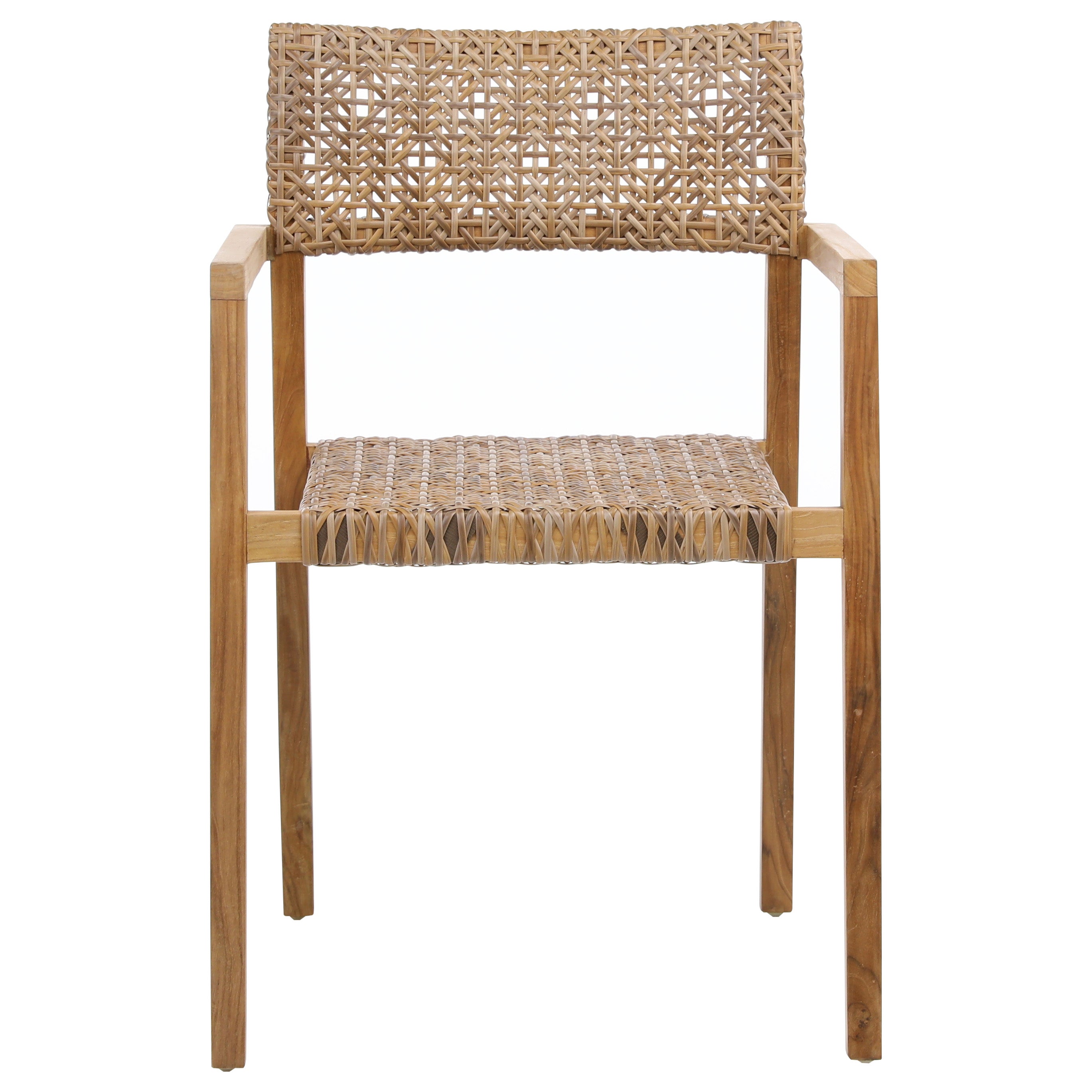 Ensemble de 2 chaises de salle à manger d'extérieur Leta