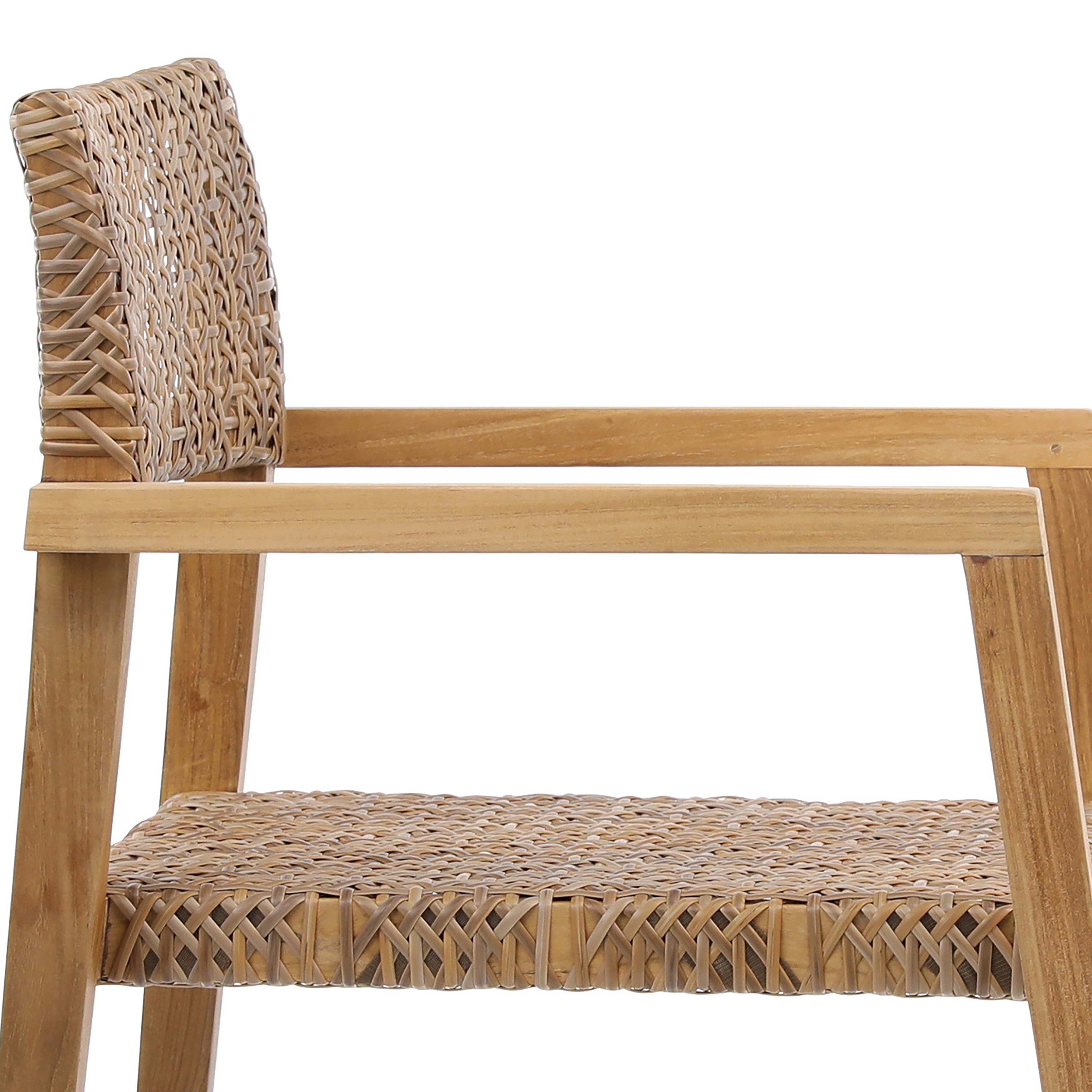 Ensemble de 2 chaises de salle à manger d'extérieur Leta