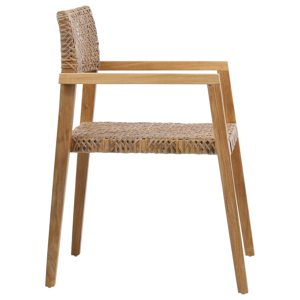 Ensemble de 2 chaises de salle à manger d'extérieur Leta