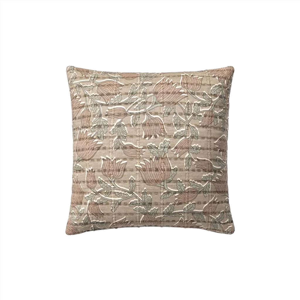 Oreiller Stoffer - Taupe / Rose