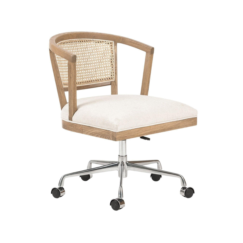 Chaise de bureau Loren, chêne miel clair