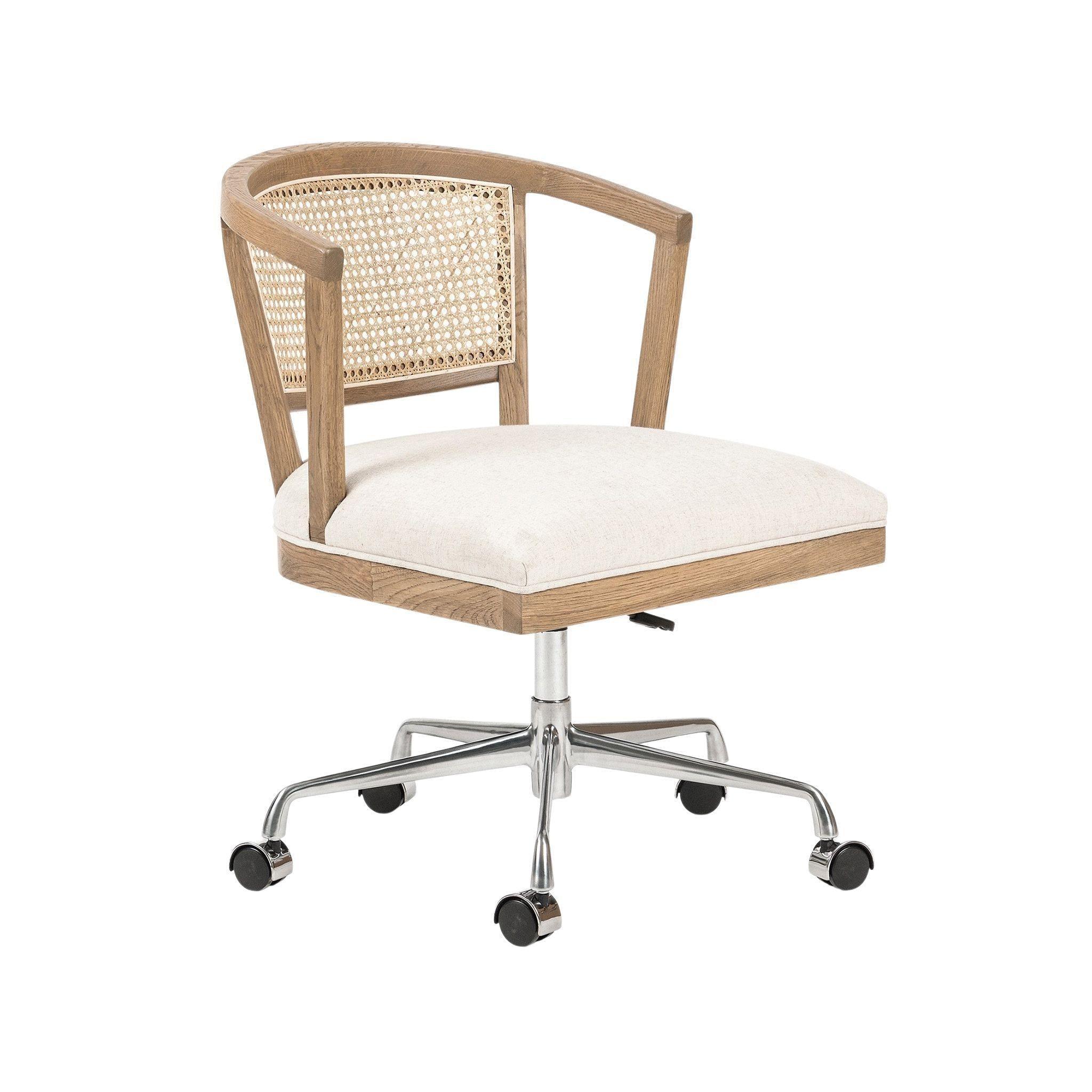 Chaise de bureau Loren, chêne miel clair