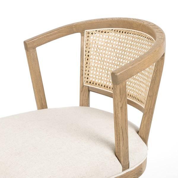 Chaise de bureau Loren, chêne miel clair
