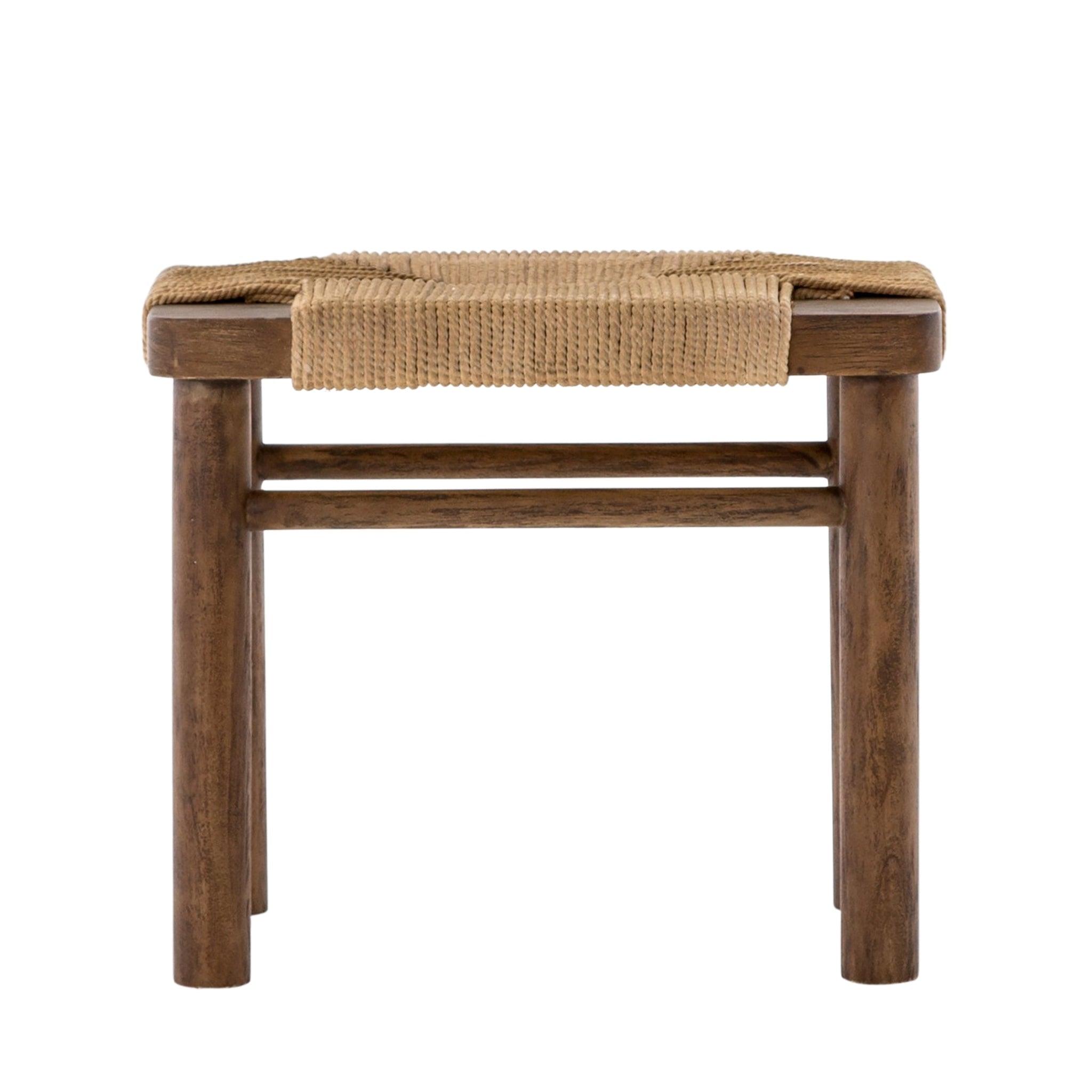 Tabouret Shae en acajou roux